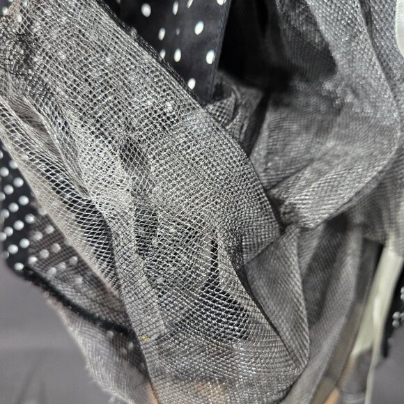 Y2K Vexy Black Polka Dot Corset Dress Size XS Goth Scene Retro 50s Rockabilly - Picture 13 of 15